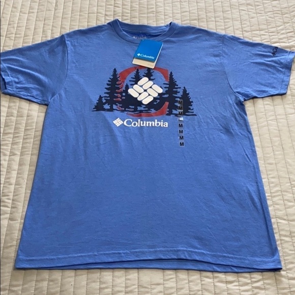 COLUMBIA blue short sleeves shirt size medium - Picture 3 of 6